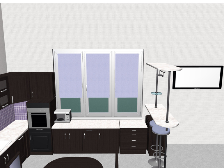 Помогите удобно расставить кухонный гарнитур