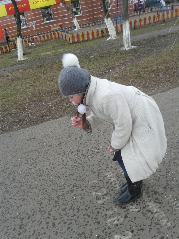 Первый град в апреле