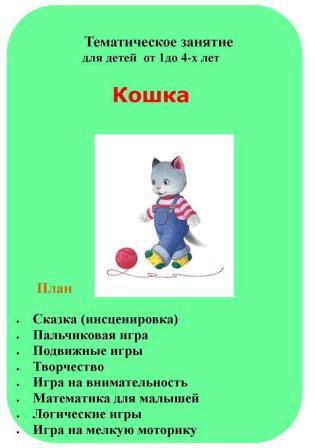 ГОТОВЫЙ ПЛАН Тематических неделек и Занятий от мала до велика