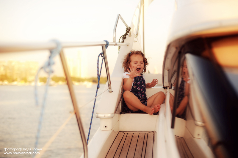 Семейная съемка на яхте, Москва лето 2013