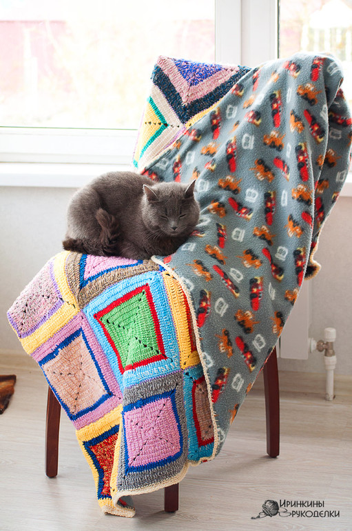 Плед из остатков