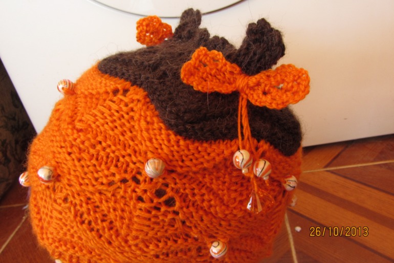 зимняя шапка Апельсин