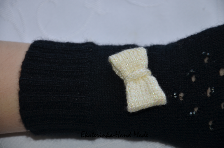 Перчатки с бантиком