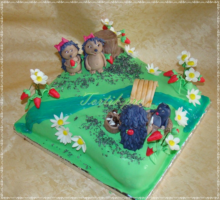 Ёжики на полянке