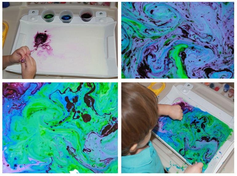 И мы рисовали на молоке!