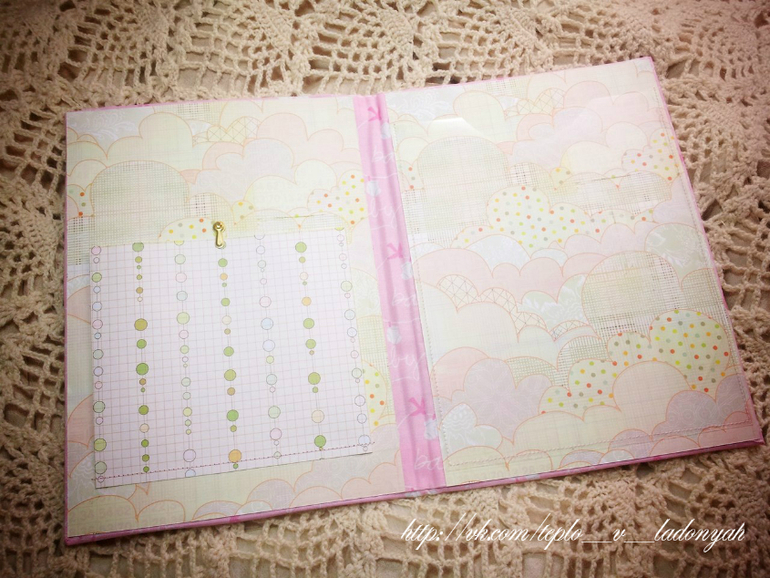 Папка для свидетельства о рождении) девочковая