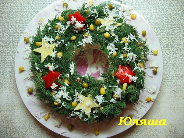 Подборка оформлений салатов