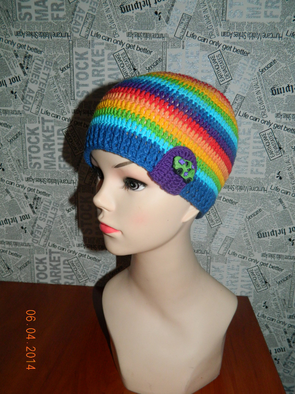 Радужная шапка