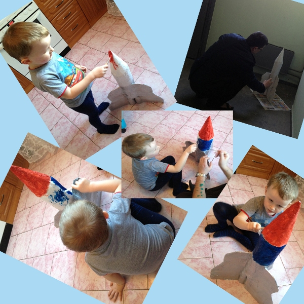 Космическая поделка в сад