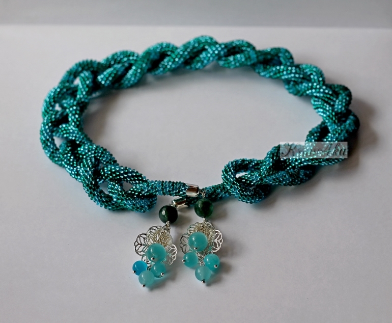 Лариат "Бирюзовый цветок"