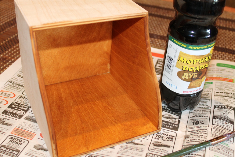 Совместный декупаж короба для специй.