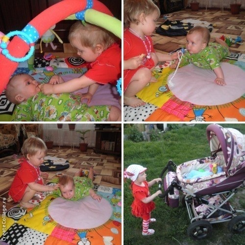 Дочурка в гостях у бабушки)