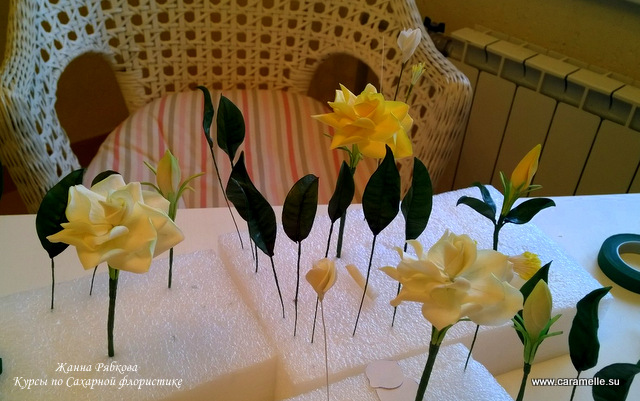 Небольшой фотоотчет о прошедшем курсе по Сахарной флористике