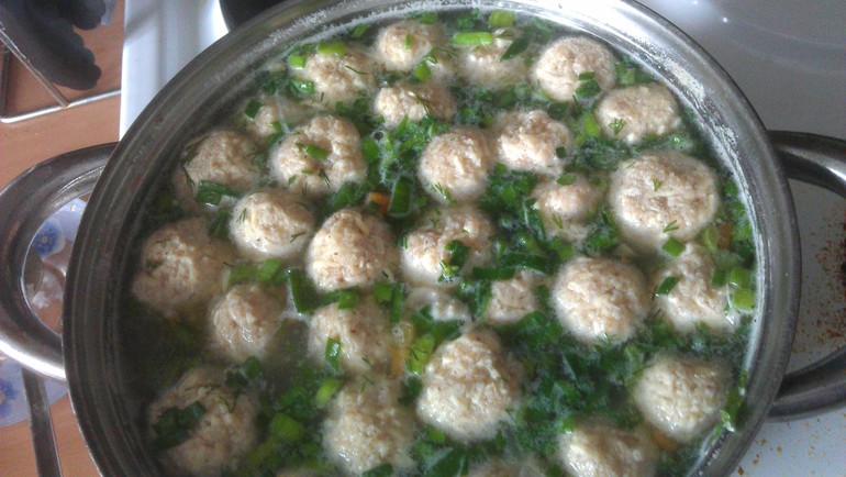 супчик с сырными кнелями