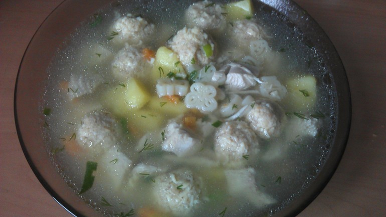 супчик с сырными кнелями