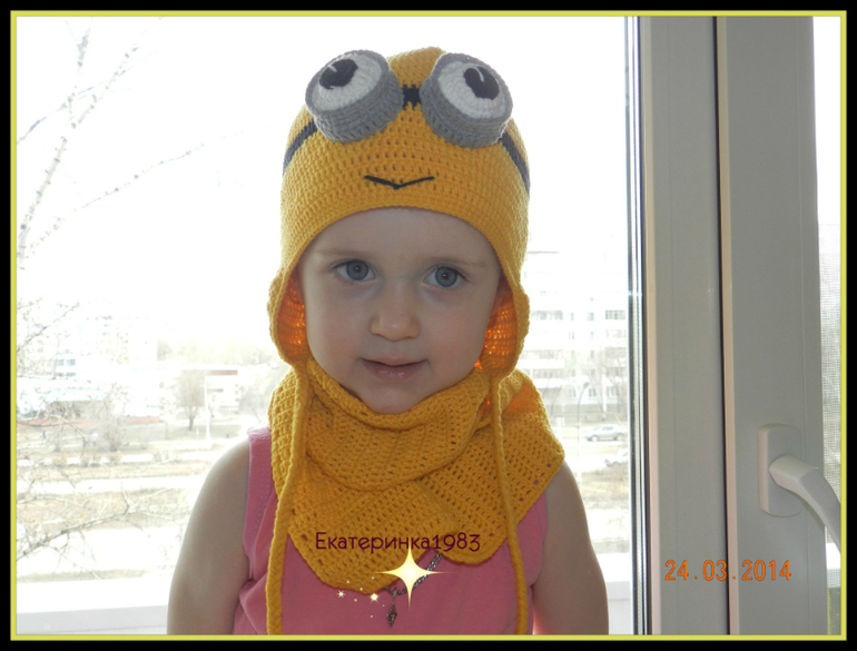 Миньонская шапочка для Софочки!!!