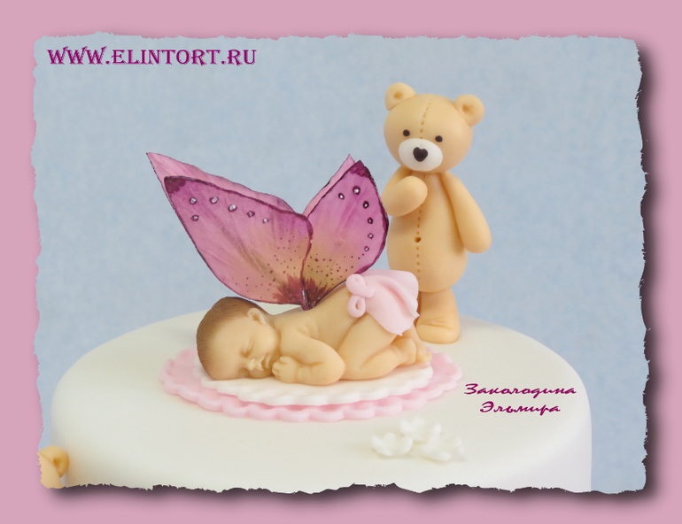 Торт на годик малышке.