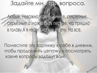 Ну спросите меня, ну о чём-нибудь!