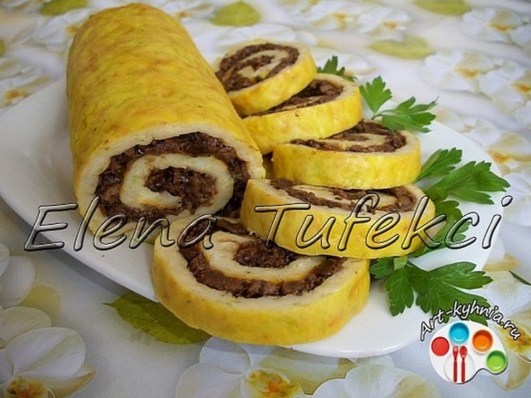 Кабачковый рулет "Завиток"