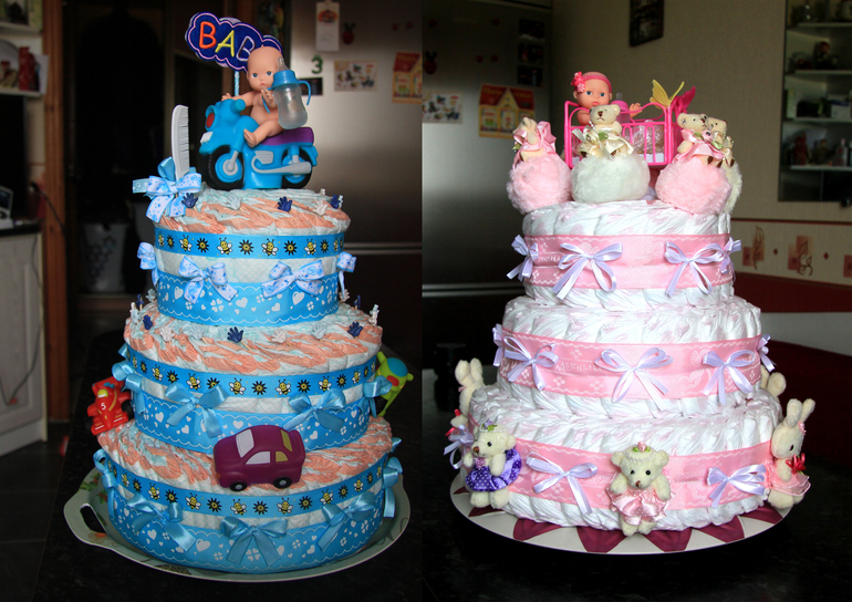 первый опыт =)))Тортики из памперсов