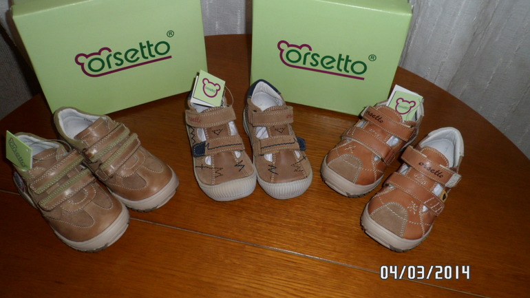 Много новой обуви Orsetto для девочек и мальчиков размеры с 19 по 35.
