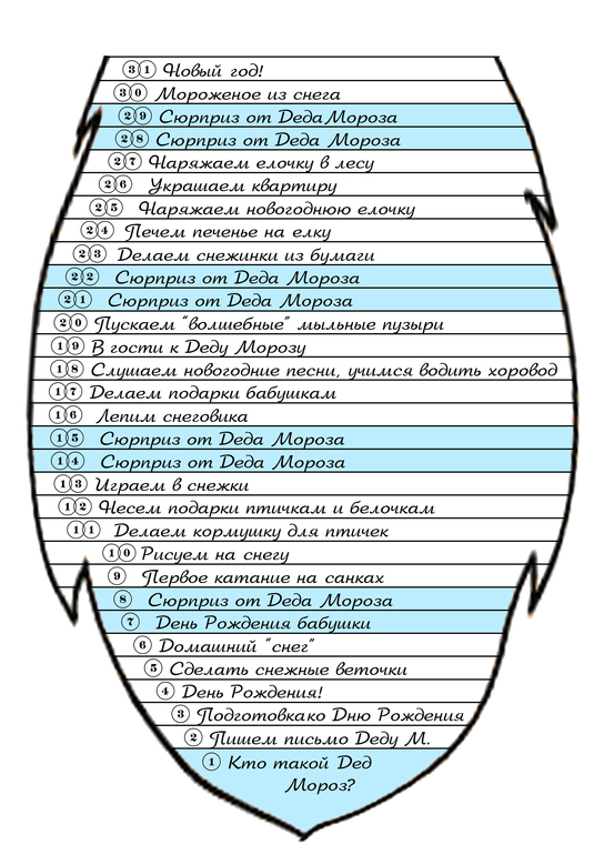 Наш адвент-календарь (календарь ожидания праздника)