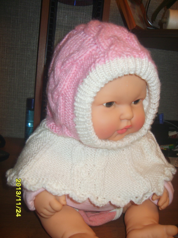 Вот такой шлемик доче связала)))