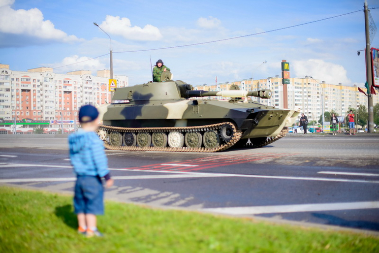 Репетиция военного парада в Минске 26.06.2014