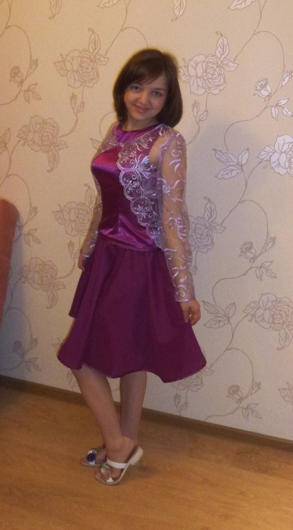 платье и болеро, пелерина