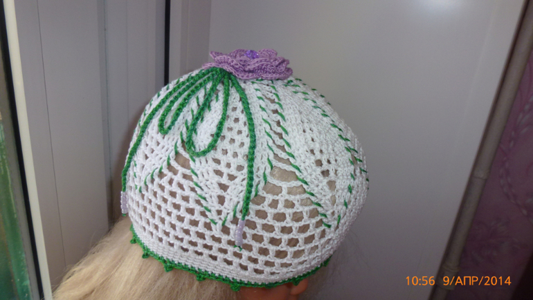 летняя шапочка -цветок