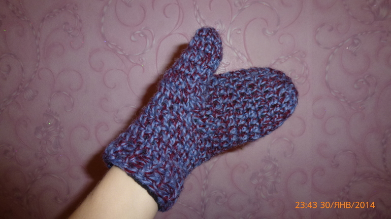 варежки для мужа и меня