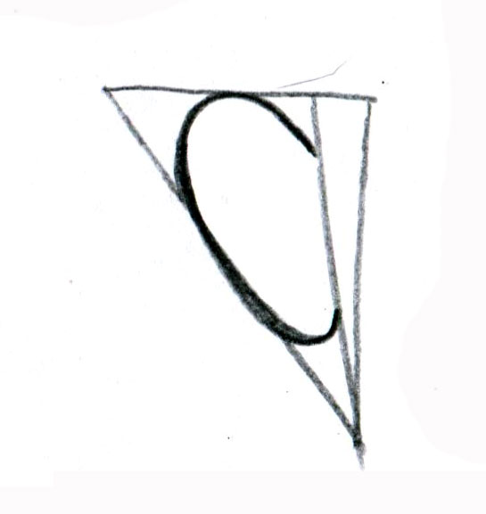 Продолжаем рисовать мамин портрет. Учимся рисовать ухо