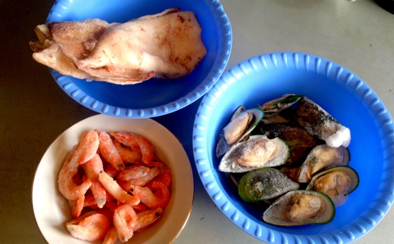 Рис с морепродуктами по-азиатски