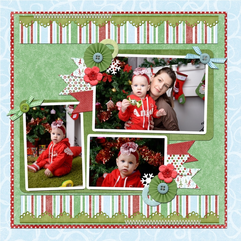 первый опыт в цифровом скрапе