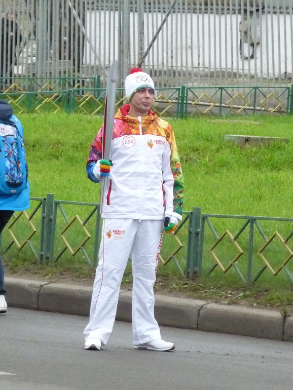 Эстафета олимпийского огня в Переделкино