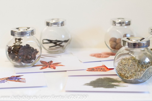 Игры с ароматами и специями, лото запахов и Шичида