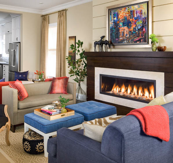 Камин в современном интерьере