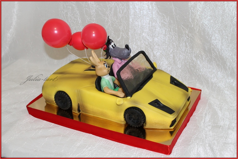 Авто-торт с героями