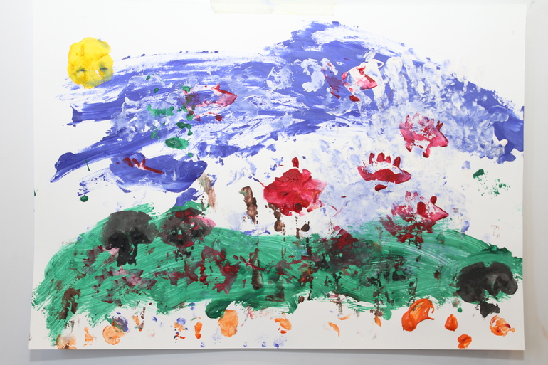 Наше первое занятие в Художке on-line.