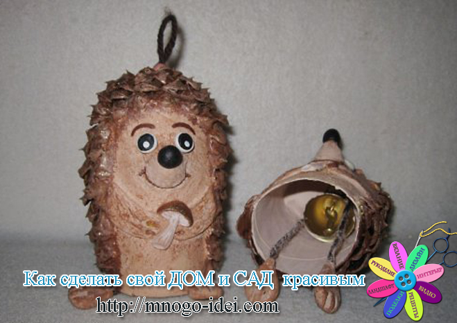 ежики из шишек