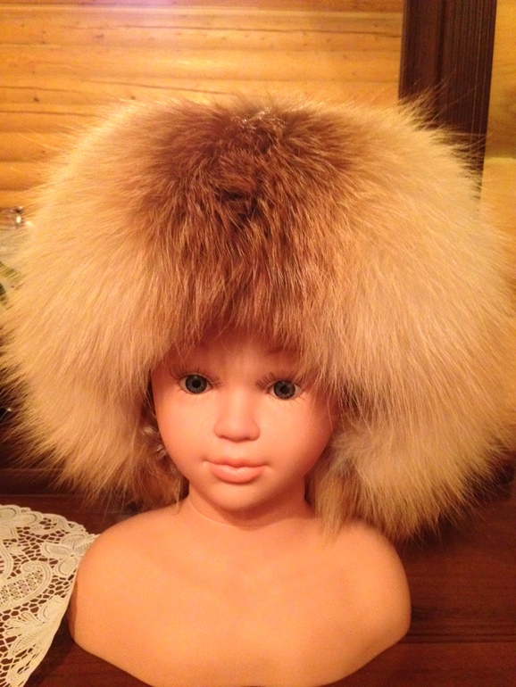 новинка ! шапка ушанка из красной лисы со  стриженной норкой 3 в 1