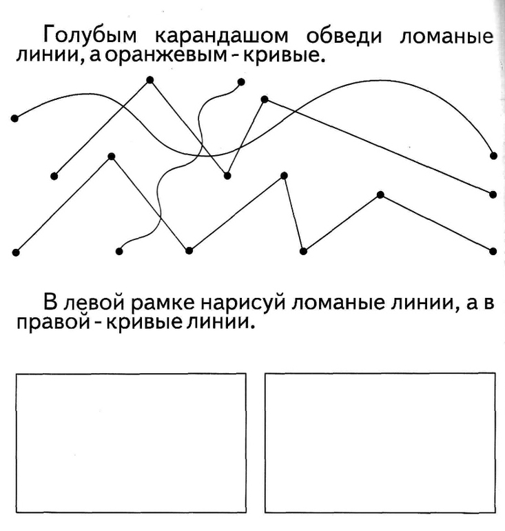 Виды линий для детей в картинках