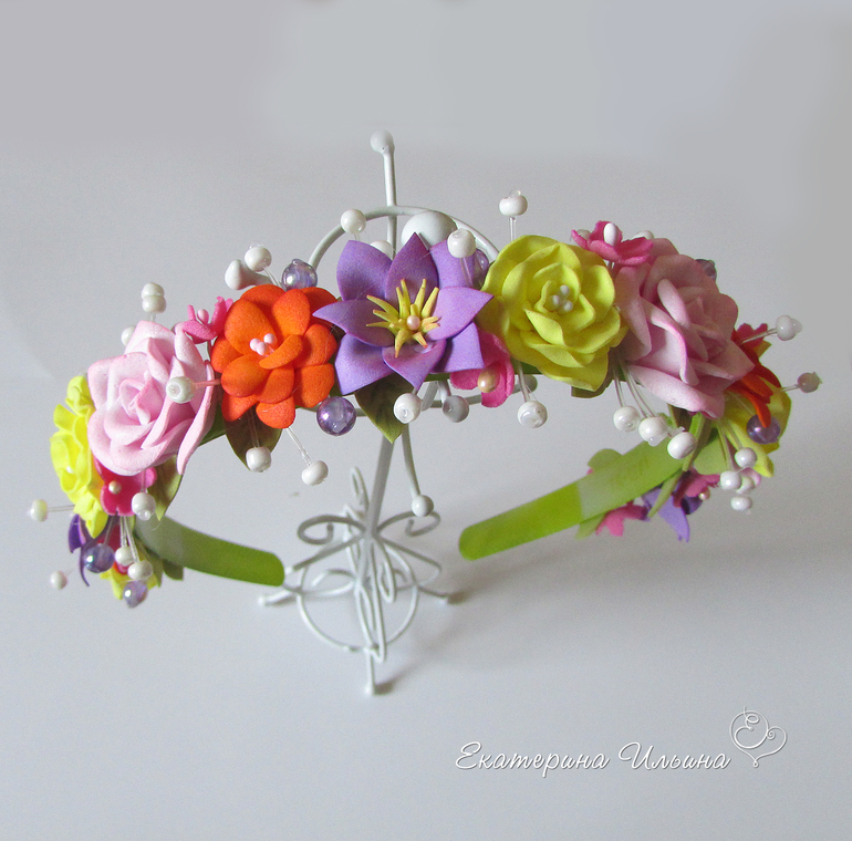 Цветочные ободки для девочек