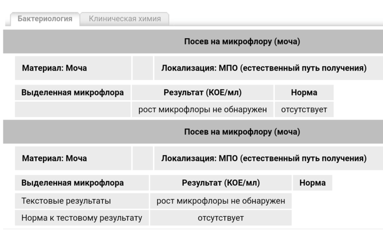 Микрофлора отсутствует